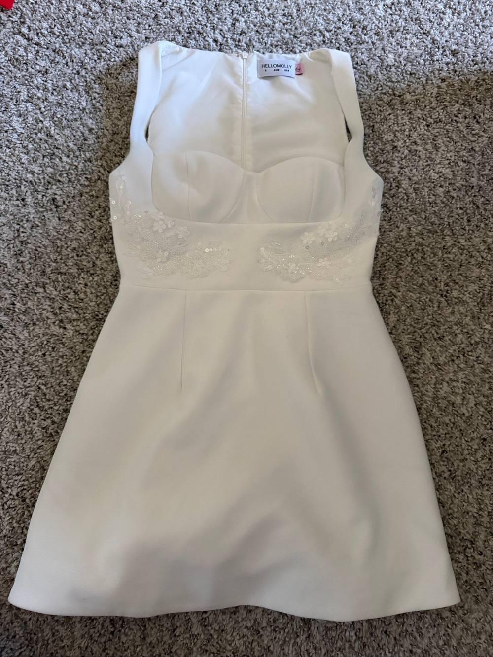HELLO MOLLY Showered With Love Mini Dress White - S